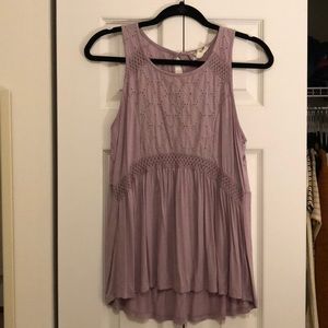 Lilac babydoll tank top